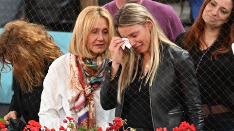 La madre y la hermana del tenista