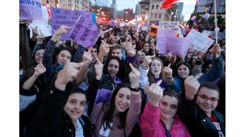Manifestación del 8M y huelga feminista en Gijón