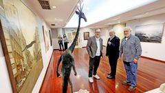 Carlos �lvarez, Seraf�n Oca�a y Beny Fern�ndez en la sala Trazos, del C�rculo de Empresarios.