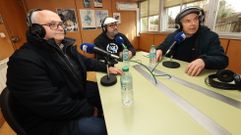 Antonio Fernndez, Pepe Formoso e Xan Fernndez, onte en Radio Voz