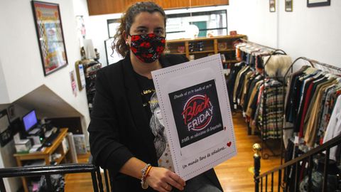 Mar�a L�pez, de la tienda Niebla, comenz� con los descuentos del Black Friday el d�a 21 y los mantendr� hasta el d�a 25