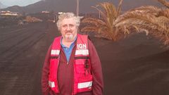 Juan Rueda el ao pasado en la erupcin de Cumbre Vieja