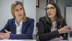 Las candidatas al rectorado de la Universidade de Santiago, las catedr�ticas Maite Flores y Rosa Crujeiras