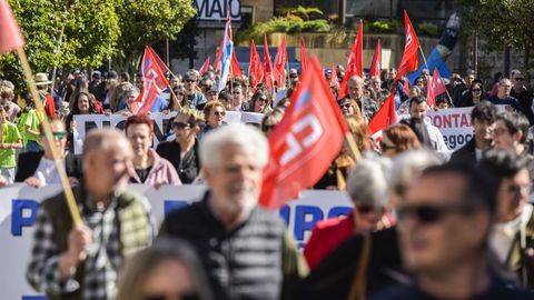 Primero de Mayo en Pontevedra: manifestaci�n de CC.OO.