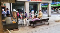 Terraza hostelera en la calle Asturias