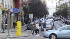 Vista de la carretera de Castilla, arteria urbana de Ferrol y altamente transitada, a la altura de la zona de O Infernio.