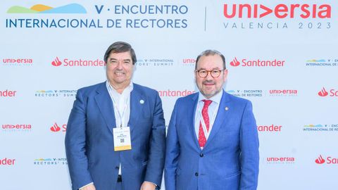 Abalde y L�pez en el encuentro internacional de rectores