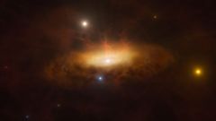 Reproduccin artstica de la galaxia SDSS1335+0728 encendindose.