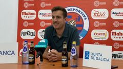 Juan Carballo durante la rueda de prensa de su presentaci�n