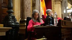 Esther Andreu durante una sesi�n en el Parlament de Catalu�a el pasado 11 de mayo.