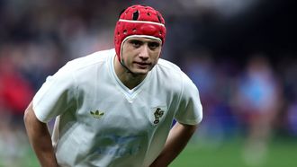 Louis Bielle-Biarrey, durante el partido del Seis Naciones entre Francia e Inglaterra.
