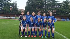 Real Oviedo Femenino Eibar San Gregorio.Alineaci�n azul frente al Eibar