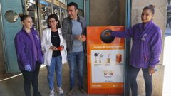 Mulleres Colleiteiras instaló ya dos contenedores en O Mercado de Pontevedra para la recogida de aceite doméstico usado