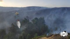 Incendio forestal en Andeo, Ibias