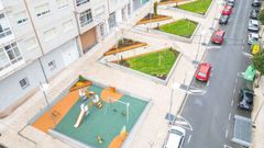 Un aspecto de la plaza Luis Garc�a Arias tras las obras de reforma que acaban de ejecutarse