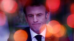 Emmanuel Macron, durante la entrevista en la televisi�n francesa.