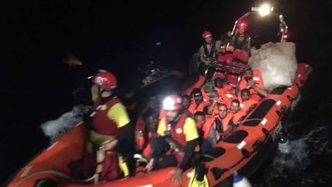 Rescate de inmigrantes por parte del Open Arms