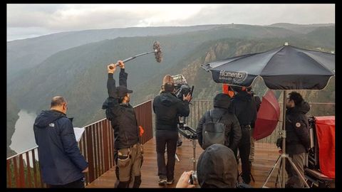 Lugo en el cine: rodaje de la serie O sabor das margaridas, con la Ribeira Sacra de fondo