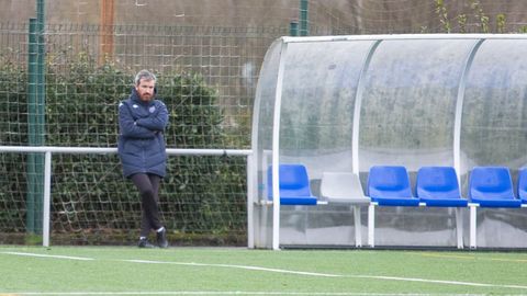 Rub�n Dom�nguez, en un entrenamiento de la temporada pasada