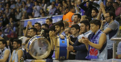 La afici�n celeste se hizo notar en el Palacio de Deportes de Riazor. 