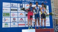 Podio masculino del duatl�n nacional de Avil�s