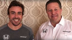 Zak Brown con Fernando Alonso