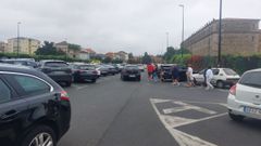 �rea de estacionamiento del Parque dos Condes de Monforte, cerrada durante las fiestas patronales