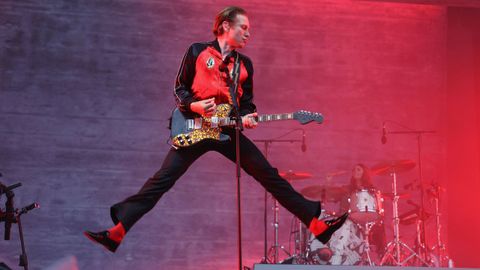 Alex Kapranos, líder de Franz Ferdinand, durante su actuación en el festival O Son do Camiño de este año.