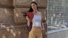 Mar�a Rodr�guez Guerra con abanico de �tt�
