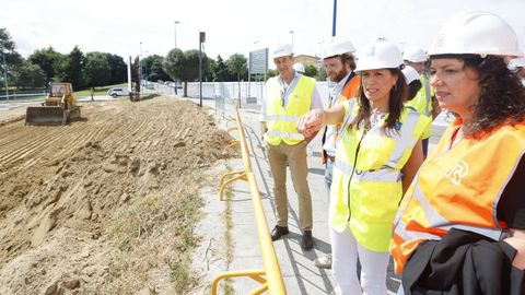 La conselleira de Vivenda visitó las obras de Paulo Fabio Máximo