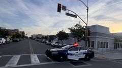 Un veh�culo de Polic�a en Bakersfield, donde se produjo el secuestro