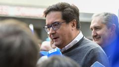 scar Lpez, ministro de Transformacin Digital, en la concentracin de este domingo en Madrid en defensa de Europa y de la democracia