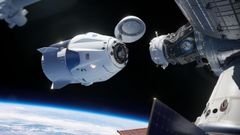 La Crew Dragon a punto de acoplarse a la ISS