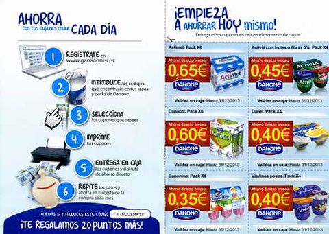 <span lang= es-es >Regalo</span>. La lata, perfecta para guardar, por ejemplo, az�car, frutos secos o sobres de t�, fue dise�ada en 1964. Dentro llegar� el cup�n con diferentes descuentos, sin sorteos ni otro tipo de esperas, para seis productos l�cteos de la marca Danone.