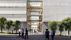 Recreaci�n del Edificio de Investigaci�n e Innovaci�n da Industria Intelixente da UDC en Ferrol
