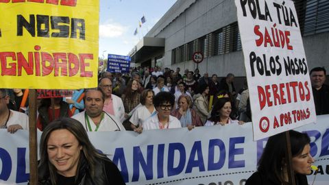 La jornada de protesta fue apoyada por el colegio de enfermeras de Lugo y en Monforte fue secundada por el equipo municipal de gobierno