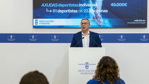 Rueda de prensa de Luis Menor este lunes tras la reuni�n de la Junta de Gobierno de la Diputaci�n de Ourense.
