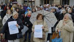 Acci&oacute;n de protesta de los profesores y alumnos del programa Lecer. 