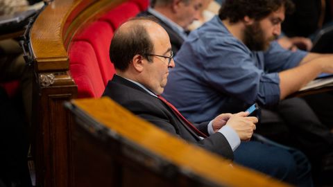 Miquel Iceta, en el Parlament