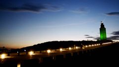 La Torre de H�rcules de verde por San Patricio