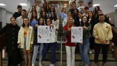 Un grupo de alumnos de tercer curso del grado en Publicidade e Relaci�ns P�blicas, que dise�aron el evento BuenaMente