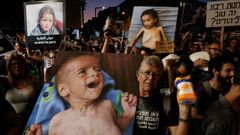 Protesta en Tel Aviv contra la crisis humanitaria causada en Gaza por el Gobierno de Benjamin Netanyahu