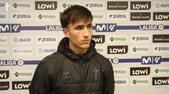 El jugador del Celta Javi Rodr�guez, tras el partido ante el Getafe en el Coliseum.