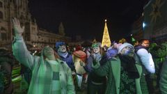 Compostela recibi� el 2024 en la calle