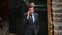 El ministro de Transportes, &Oacute;scar Puente, el pasado 24 de marzo durante la sesi&oacute;n plenaria del Congreso.