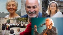 De esquerda a dereita e de arriba a abaixo, Mabel Rivera, Alexandre Nerium, Mar�a Jos� Alonso, C�ntigas da Terra e Amancio Prada 