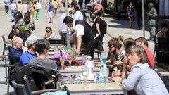 Terrazas en el centro de Lugo