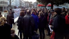 Protesta en Galeras contra la construcci�n de una rotonda