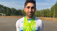 Chevi Guzm�n, posando con sus cuatro medallas de oro.