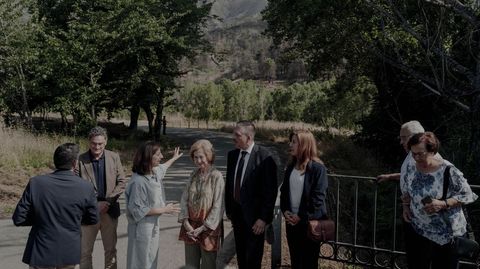 La alvariza que se restaurar� en Oulego est� en la monta�a del fondo, entre los �rboles de la imagen.